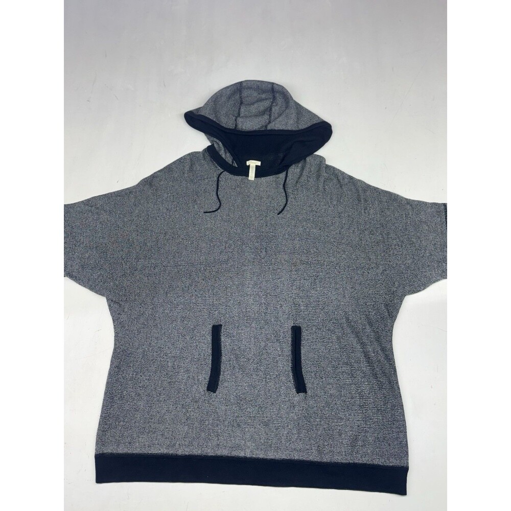 Soma Oversized Knit Short Sleeve Dolman Hoodie Loungewear Relaxed Blue Size L/XL